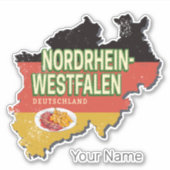ノースラインウェストファリアドイツレトロNRWお土産 シール (正面)