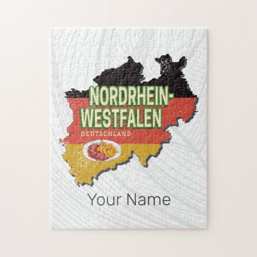 ノースラインウェストファリアドイツレトロNRWお土産 ジグソーパズル (縦)
