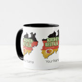 ノースラインウェストファリアドイツレトロNRWお土産 マグカップ (正面左)