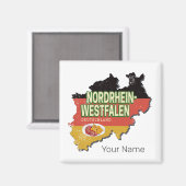 ノースラインウェストファリアドイツレトロNRWお土産 マグネット (正面/裏面)