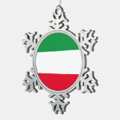 ノースライン州ウェストファリアスノーフレークペーターCh国旗 スノーフレークピューターオーナメント (右)