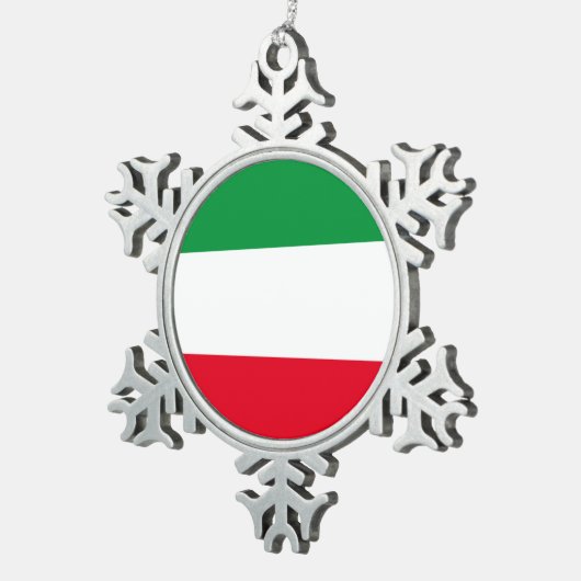 ノースライン州ウェストファリアスノーフレークペーターCh国旗 スノーフレークピューターオーナメント (右)