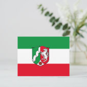 ノースライン州ウェストファリアハガキ国旗 ポストカード (スタンド正面)