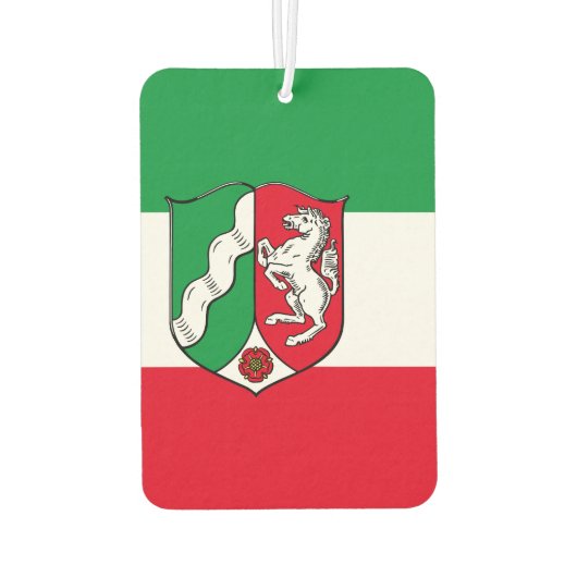 ノースライン州西ファリアピンバックボタン国旗 カーエアーフレッシュナー (裏面)