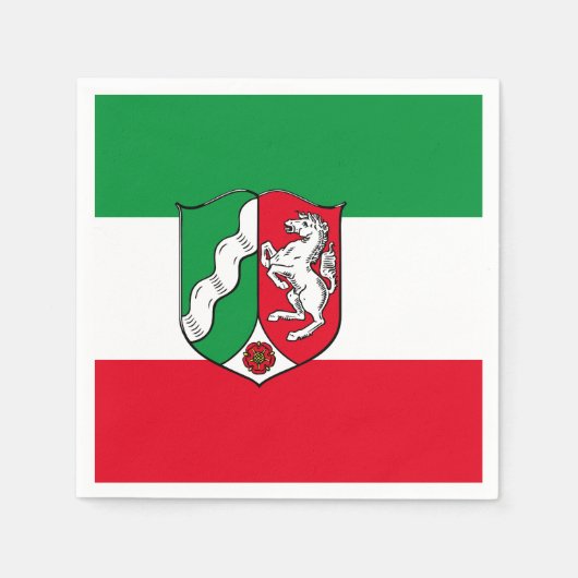 ノースライン・ウェストファリア紙ナプキンス国旗 スタンダードカクテルナプキン (正面)