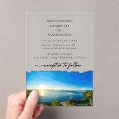 ノースレイクタホデスティネーションウェディング招待状 アクリル招待状 (インサイチュ (ポータブル))