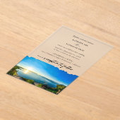 ノースレイクタホデスティネーションウェディング招待状 アクリル招待状 (レイダウン)