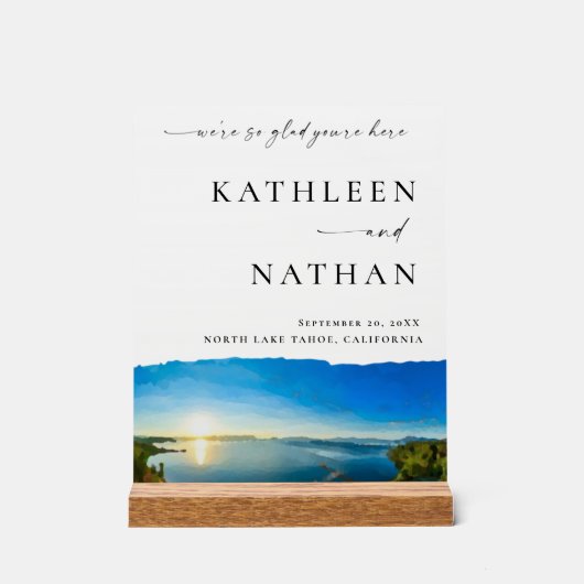 ノースレイクタホデスティネーションウェルカム アクリルサイン (正面)