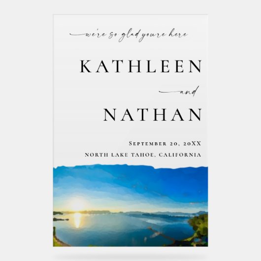 ノースレイクタホデスティネーションウェルカム アクリルサイン (正面)