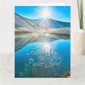 ノースレイクブルーサンライズパスターの感謝 サンキューカード (正面)