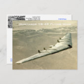 ノースロップYB-49ウイ飛んでいるング ポストカード (正面/裏面)