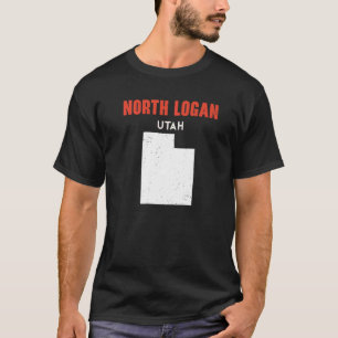 ノースローガンユタUSA州アメリカトラベルウータハン Tシャツ