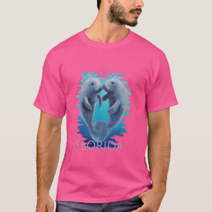 ノース鍵ラルゴフロリダバケーションキュートマナテスシー Tシャツ