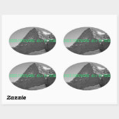 ノース顔エイジャーマウンテンクライム 楕円形シール (シート)