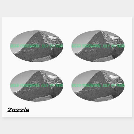 ノース顔エイジャーマウンテンクライム 楕円形シール (シート)