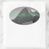 ノース顔エイジャーマウンテンクライム 楕円形シール (バッグ)