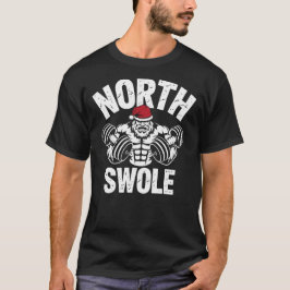 ノース スウォール - 面白いクリスマス ジム サンタのトレーニング Tシャツ