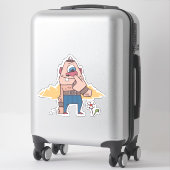 ノーズおもしろいピッカー人車デカールシール シール (スーツケース)
