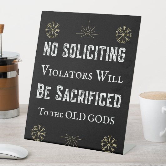 ノーズおもしろいルー異教のズの古い神々を勧誘しない 台座サイン (インサイチュ)
