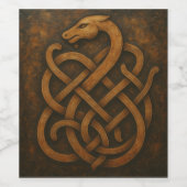 ノーズウルフシギル – バイキングルーンArt on Black Stone ワインラベル (シングルラベル)