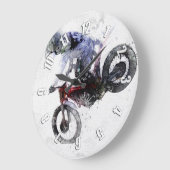 ノーズスタンド – モトクロス ラージ壁時計 (傾斜)