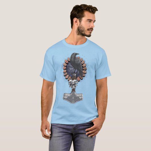ノーズバイキングレイベンハンマー Tシャツ (正面フル)