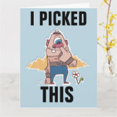 ノーズピッカーおもしろい誕生日オーバーサイズカード カード (黄色い花)