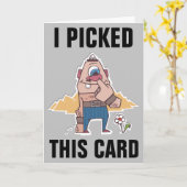 ノーズピッカーおもしろい誕生日カード カード (黄色い花)