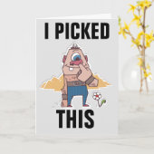 ノーズピッカーおもしろい誕生日カード カード (黄色い花)