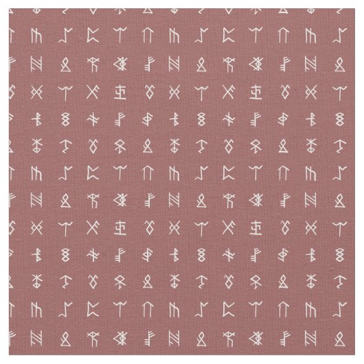 ノーズルーン文字のパターン生地 ファブリック (クローズアップ)