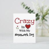 ノーズワーク犬 ポストカード (スタンド正面)
