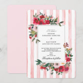 ノーセゲイ ピンク ウェディング インビテーション (正面/裏面)