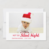 ノーソナイト静かベビークリスマス シーズンカード (正面)