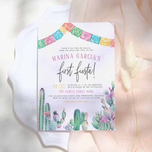 ノータイムシースタファーストフィエスタカワイガール誕生日 招待状