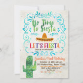 ノータイムトゥシエスタ誕生日招待状ブルー 招待状 (正面)