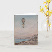 ノーチャード・ヴィンテージ・アート・ホット・エアバルーン18 カード (黄色い花)