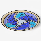 ノーチラスとパ離れーム- 3ブルース、イエロー、ブラック ペーパープレート (アングル)