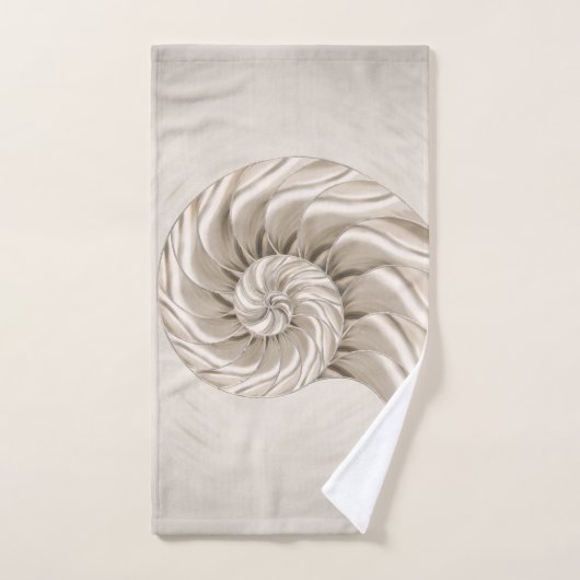 ノーチラスシェルスケッチ バスタオルセット (ハンドタオル)