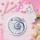 ノーチラスシーシェル&ヒトデ海洋生カスタム物 ペーパープレート (パーティー)