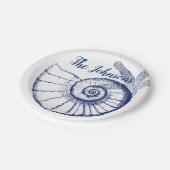 ノーチラスシーシェル&ヒトデ海洋生カスタム物 ペーパープレート (アングル)