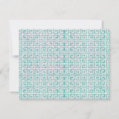 ノーチラス外殻水色ギリシャ鍵ダマスクビーチ 出欠カード (裏面)