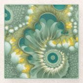 ノーチラス抽象芸術 ガラスコースター (正面)