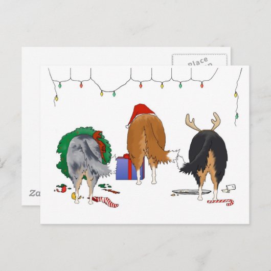 ノーチンお尻アコリークリスマス シーズンポストカード (正面/裏面)