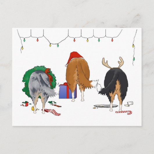 ノーチンお尻アコリークリスマス シーズンポストカード (正面)