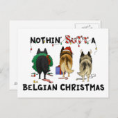 ノーチンお尻ベルギーのクリスマス シーズンポストカード (正面/裏面)