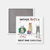 ノーチンお尻Aデーン・クリスマス マグネット (正面/裏面)