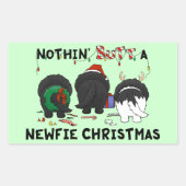 ノーチンのお尻は新しいクリスマス 長方形シール (正面)