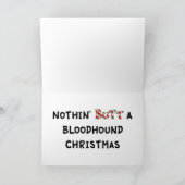 ノーチンのお尻ブラッドハウンドのクリスマス シーズンカード (内部)