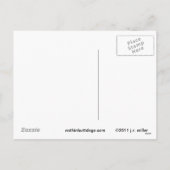 ノーチンのお尻ブラッドハウンドのクリスマス シーズンポストカード (裏面)