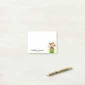 ノーツを使った田舎の牛 ポストイット (デスク上)